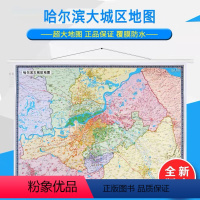 [正版]哈尔滨大城区地图 约1.4x1米 哈尔滨大城区地图挂图 高清防水双面覆膜挂图 交通路线 街道信息 商务办公室