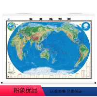 [正版]世界地图地形图挂图 新版 2米X1.5米 大型挂图 办公室会议室用图 地理地貌地势 直观展示 另有中国地图地形