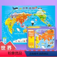 [正版]磁立方 世界地图 世界磁力拼图 盒装 儿童益智 趣味插图 3岁+ 认识世界地理百科 广东省地图出版社