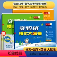语文+数学[人教版]+英语[人教版]/3本 三年级下 [正版]2024版实验班提优大考卷一二四五六三年级上下册小学语文数