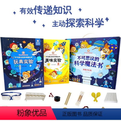不可思议的科学魔法书 [正版]不可思议的科学魔法书实验大礼包儿童steam教育科学实验 美味实验玩具实验2册礼盒套装3-