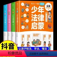 少年法律启蒙全4册 [正版]抖音同款漫画少年法律启蒙全套4册 儿童版民法典入门给孩子的第一本法律启蒙书青少年少儿绘本书籍