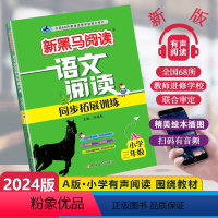 [1课1练]语文同步阅读A版 小学三年级 [正版]2024新版新黑马阅读语文阅读同步拓展训练A版小学三年级通用小学生3年