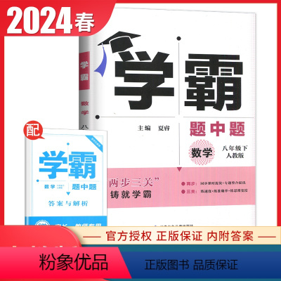 [正版]人教版2024学霸题中题数学八年级下册初中同步初二课时教辅提分专题整合提优铸你成就学霸练习8年级下内附答案经纶