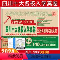 [正版]2024四川重点名校招生真卷小升初语文四川省十大名校小升初真题试卷模拟成都名校入学真卷小学六年级毕业升学真题详