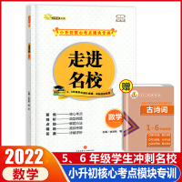 [正版]2022新走进名校小升初数学核心考点模块专训5年级提升成绩6年级冲刺名校考进名校 赠小升初十大名师押题卷 小学