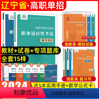 语数英[复习书+模拟卷]+综合素质职业适应性[辅导资料+专项题库] [正版]辽宁单招考试复习资料2024年语数英综合素质
