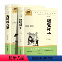 [两本+考点手册]组合套装海底+骆驼 [正版]赠阅读手册骆驼祥子和海底两万里名著版书原著老舍小学生7七年级不必读课外书人