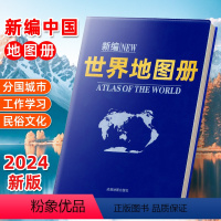 [正版]新编世界地图册 学生地图旅游地图集交通旅游地图便携大字版中英文对照世界地图册行政地理地势自助游自驾游旅游景点