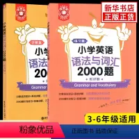 [正版]2023新版套装2册小学英语语法与词汇2000题讲解篇+练习篇3-6年级金英语小学英语语法知识大全通用版英语语