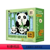 六面体拼图—丛林聚会 [正版]拼图益智游戏宝宝儿童3-6岁以上拼板平面恐龙动物交通工具早教专注力训练小手指灵活度幼儿园益