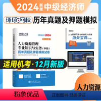 [正版]环球2024中级经济师考试 人力资源管理专业知识与实务历年真题及押题模拟试卷中级全新真题精编押题 赠通关宝典手