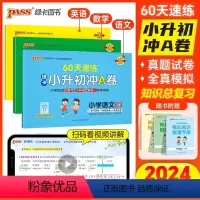 [全套❤️3本]语文+数学+英语 小学升初中 [正版]2024绿卡小升初冲a卷A60天速练语文数学英语真题测试卷全套系统