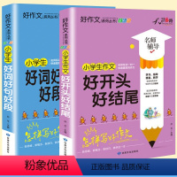 [全套2册]好词好句好段+好开头好结尾 小学通用 [正版]小学生好词好句好段大全三至六年级作文书素材积累语文同步作文优美