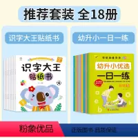 [全18册]识字大王贴纸书+幼小衔接一日一练 [正版]识字大王贴纸书全套8册2-3-4-5-6岁儿童识字书幼儿认字启蒙早