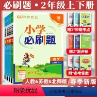 [热卖3本套]必刷题(语数)+同步字帖 二年级上 [正版]2024小学二年级上下册语文数学英语全套人教版苏教版北师版小学