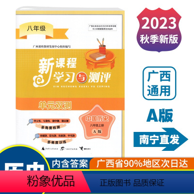 历史A版(人教版) 八年级上 [正版]2023秋初中新课程学习与测评单元双测八年级上册历史A版配人教版 广西初二8年级历