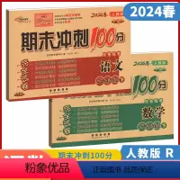 语文+数学(2本装) 二年级下 [正版]68所助学图书2024春期末冲刺100分二年级下册语文数学人教版 小学2年级单元