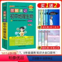 地生合订本 初中通用 [正版]口袋书2024新版pass绿卡图书图解速记初中地理生物知识大全随身便书基础知识手册2024