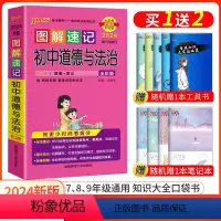 道德与法治 初中通用 [正版]口袋书2024新版pass绿卡图书图解速记初中道德与法治知识大全人教版RJ基础知识手册20