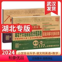 []语文+数学+英语(足量302套) 小学六年级 [正版]2024新版 湖北十大名校入学摸底真卷语文数学英语武汉小学