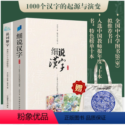 [正版]细说汉字+说词解字全2册汉语词语释义字形源流声韵演变意义引申典故趣闻语文基础知识字词典百科全书语言文学入门华语