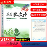 最美散文诗 初中通用 [正版]2023版佳佳林作文美散文诗练习中学生读本课外阅读理解赏析初中生必读人生感悟全套初中七八九