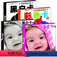 [正版] 小笨熊视觉激发卡 黑白卡+彩色卡 套装全4册 婴儿颜色识别卡0-3岁宝宝颜色视觉激发卡片 早教闪卡认知卡片亲