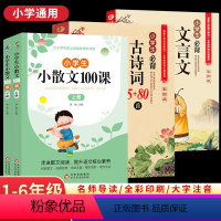 [全4册]小散文+古诗词+必背文言文 小学通用 [正版]小学生小散文100课上下册 小古文100篇 小学散文读本小学生必