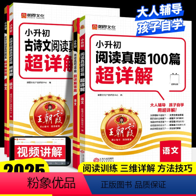 [古诗文+阅读]真题100篇超详解*2本 小学升初中 [正版]2025版小升初语文古诗文阅读真题100篇超详解六年级阅读