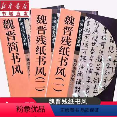 [正版]魏晋残纸书风全3册 中国历代书风系列套装3册 书法篆刻 印刷精美书法入门基础训练字帖 古代书法观察欣赏分析