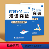 英语短语突破(速记+练习)2本 初中通用 [正版]2024新版易蓓初中英语短语突破词组短语固定搭配思维导图速记不规则动词