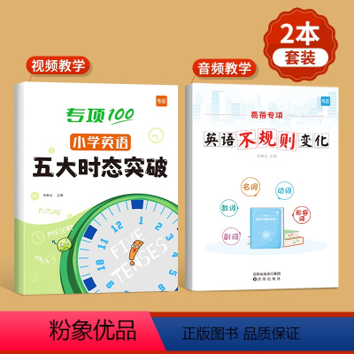 [语法入门]五大时态+不规则变化 小学通用 [正版]2024易蓓小学生英语五大时态突破专项练习英语语法词法句法训练1-6