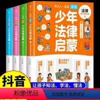 [抖音同款]少年法律启蒙(全套4册) [正版]抖音同款少年法律启蒙全套4册小学生阅读课外书籍漫画少年法律启蒙书给孩子的第