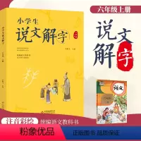 语文 小学六年级 [正版]小学生说文解字六年级上册 语文教科书生字学习用书彩绘版识字生字幼小衔接教学 造字思想学生教师用