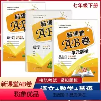 七年级下册语文英语人教数学北师大 七年级下 [正版]2024版 新课堂AB卷七年级下册语文英语人教数学北师大试卷3本 初