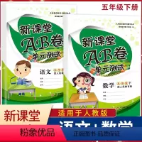 语文+数学五年级下册人教版 五年级下 [正版]2024新版新课堂AB卷语文数学五年级下册人教版试卷共2本 小学五年