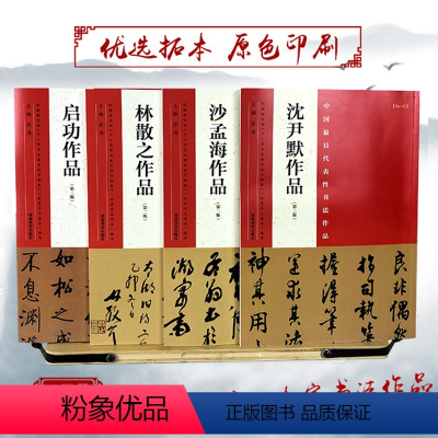 [正版]沈林沙启四大家 沈尹默林散之沙孟海启功 中国具代表性书法作品全集4册 毛笔楷书行书草书碑帖临摹练字帖中小学生教