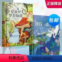 [正版]精装丨爱丽丝梦游仙境+彼得潘(全2册套装)儿童文学三四五年级10-12-14岁孩子中小学生爱看的课外名著阅读书