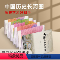 [正版]中国历史长河图 展开长约2.5米 折叠版中国历史时空工具图 历史地图 学生历史学习 双面覆膜防水 全新封面