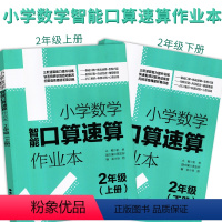 [正版]小学数学智能口算速算作业本 2二年级上册下册 全2册 小学数学口算速算听算换算能力提升作业练习册 小学教辅 口