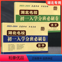 语文+数学 小学通用 [正版]湖北名校初一入学分班必刷卷毕业生真题卷数学语文全套2本武汉小学毕业必刷题押题卷总复习初一入