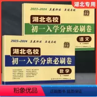 语文+数学 小学通用 [正版]湖北名校初一入学分班必刷卷毕业生真题卷数学语文全套2本武汉小学毕业必刷题押题卷总复习初一入