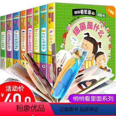 [正版]全套8册悄悄看里面儿童书籍撕不烂 0-1-2-3-6岁 幼儿立体书3d翻翻书 宝宝启蒙情景绘本 婴儿益智一岁两