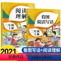 [正版]2021新款 二年级上册看图写话说话阅读理解语文人教版小学2年级上同步训练专项书课外阅读小学生练习册入门起步天