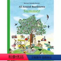 [正版]英文原版 春夏秋冬儿童认知绘本 夏天 大开本纸板书 贝尔纳 All Around Bustletown:Sum