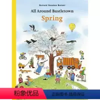 [正版]英文原版 春夏秋冬儿童认知绘本系列之《春天》 大开本纸板书 贝尔纳 All Around Bustletown