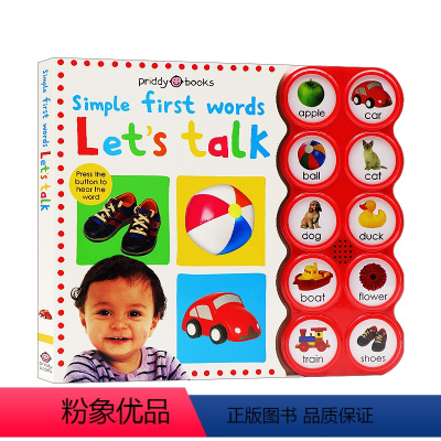 [正版]Simple First Words Let's Talk 10种声音辨别认知发声书 英文原版绘本 0-3岁