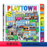 [正版]Playtown系列 忙碌的小镇 英文原版绘本 A Lift-the-Flap Book Playtown 亲