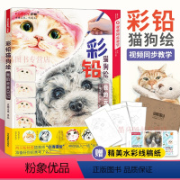 [正版]彩铅猫狗绘 彩铅绘画书 画画入门自学零基础 彩铅画绘画书籍入门教程书 彩铅画册手绘涂色临摹本 彩铅进阶教程绘画